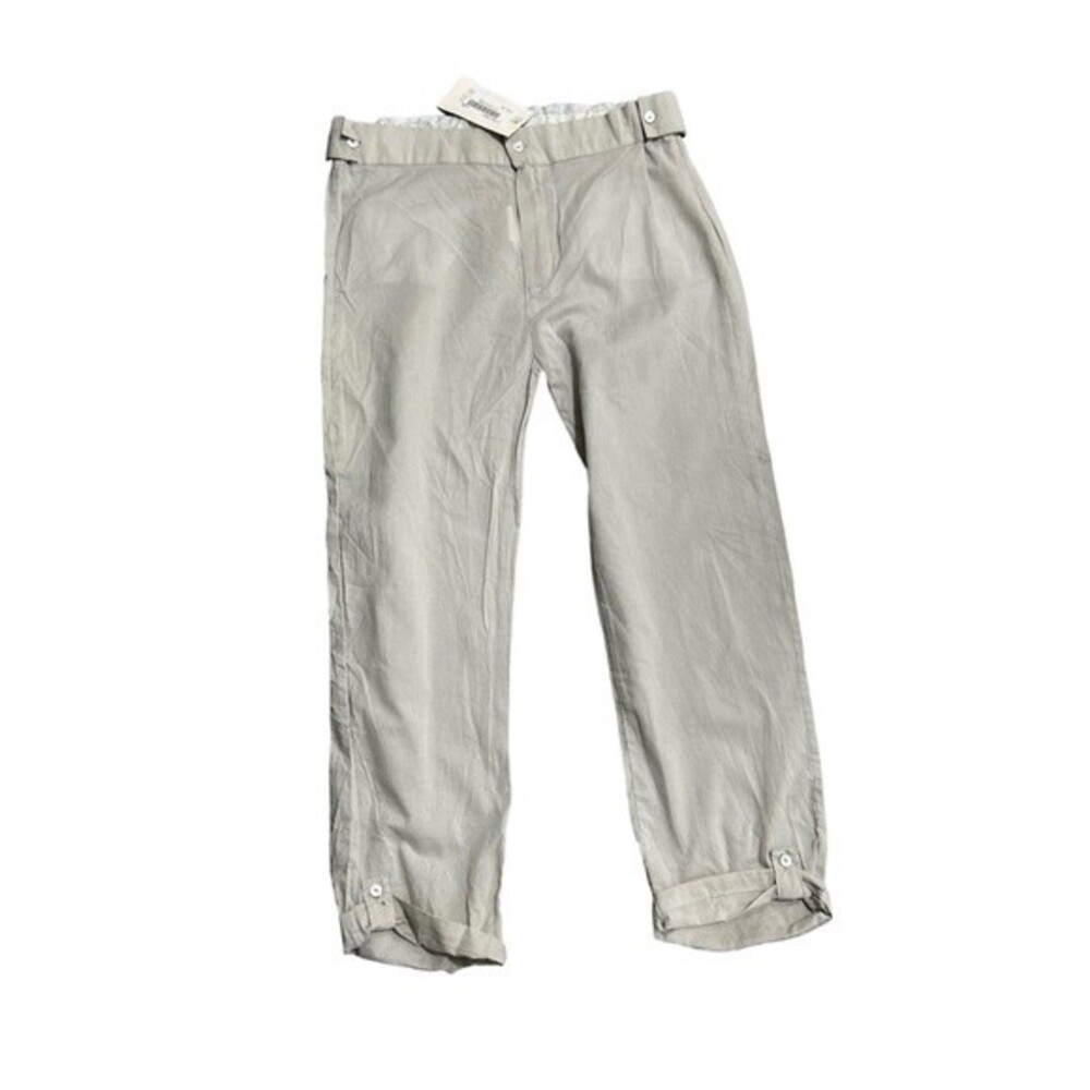 NWT Juste Cle Beige / Grey Cotton Pants Size